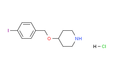 CAS No. 1220034-88-7, 4-((4-Iodobenzyl)oxy)piperidine hydrochloride
