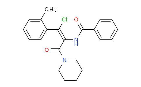 CAS No. 1323140-59-5, (Z)-N-(1-Chloro-3-oxo-3-(piperidin-1-yl)-1-(o-tolyl)prop-1-en-2-yl)benzamide