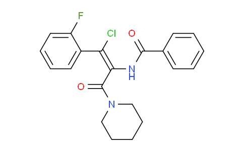 CAS No. 1323140-60-8, (Z)-N-(1-Chloro-1-(2-fluorophenyl)-3-oxo-3-(piperidin-1-yl)prop-1-en-2-yl)benzamide