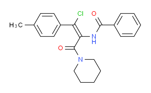 CAS No. 1323140-63-1, (Z)-N-(1-Chloro-3-oxo-3-(piperidin-1-yl)-1-(p-tolyl)prop-1-en-2-yl)benzamide