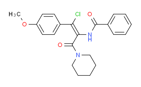 CAS No. 1323140-64-2, (Z)-N-(1-Chloro-1-(4-methoxyphenyl)-3-oxo-3-(piperidin-1-yl)prop-1-en-2-yl)benzamide