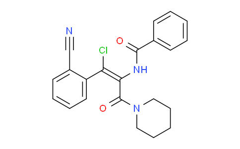 CAS No. 1800044-75-0, (Z)-N-(1-Chloro-1-(2-cyanophenyl)-3-oxo-3-(piperidin-1-yl)prop-1-en-2-yl)benzamide