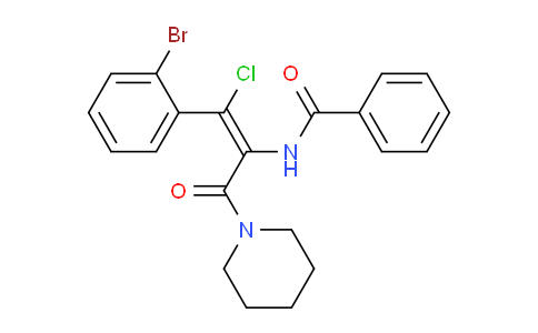 CAS No. 1800044-77-2, (Z)-N-(1-(2-Bromophenyl)-1-chloro-3-oxo-3-(piperidin-1-yl)prop-1-en-2-yl)benzamide
