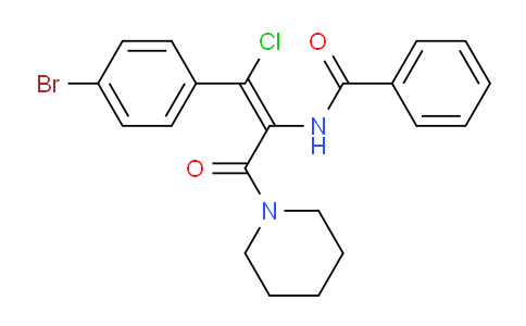 CAS No. 1800044-79-4, (Z)-N-(1-(4-Bromophenyl)-1-chloro-3-oxo-3-(piperidin-1-yl)prop-1-en-2-yl)benzamide