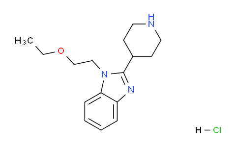 CAS No. 1841081-72-8, 1-(2-Ethoxyethyl)-2-(piperidin-4-yl)-1H-benzo[d]imidazole hydrochloride