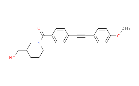 CAS No. 1382451-87-7, (3-(Hydroxymethyl)piperidin-1-yl)(4-((4-methoxyphenyl)ethynyl)phenyl)methanone
