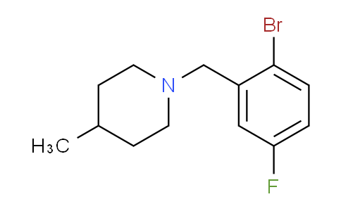 CAS No. 1704065-09-7, 1-(2-bromo-5-fluorobenzyl)-4-methylpiperidine