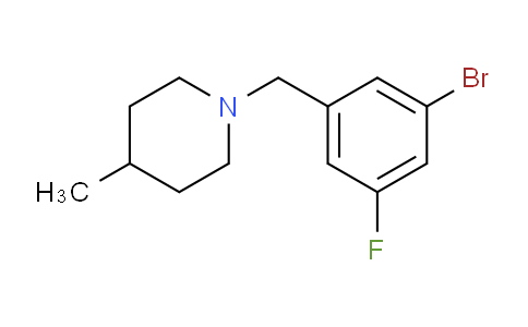 CAS No. 1518625-75-6, 1-(3-bromo-5-fluorobenzyl)-4-methylpiperidine