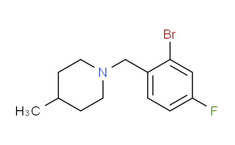 CAS No. 1250615-20-3, 1-(2-bromo-4-fluorobenzyl)-4-methylpiperidine