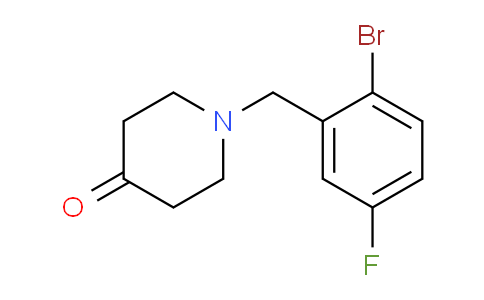 CAS No. 1704065-40-6, 1-(2-bromo-5-fluorobenzyl)piperidin-4-one