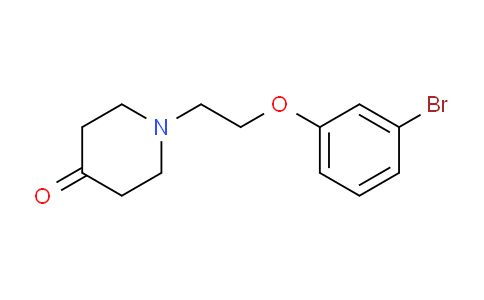 CAS No. 1175747-43-9, 1-(2-(3-bromophenoxy)ethyl)piperidin-4-one