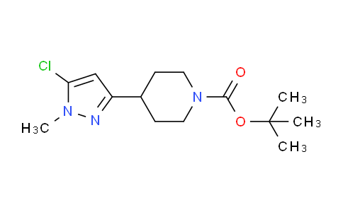 CAS No. 1823842-63-2, tert-butyl 4-(5-chloro-1-methyl-1H-pyrazol-3-yl)piperidine-1-carboxylate