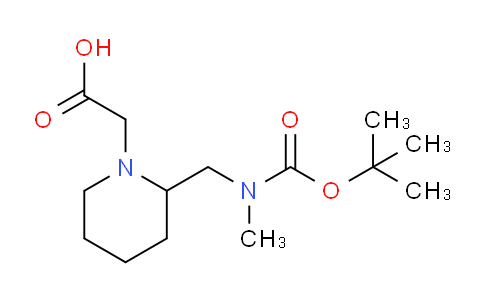 CAS No. 1353981-23-3, 2-(2-(((tert-butoxycarbonyl)(methyl)amino)methyl)piperidin-1-yl)acetic acid