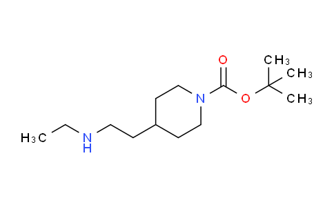 CAS No. 1420788-38-0, tert-butyl 4-(2-(ethylamino)ethyl)piperidine-1-carboxylate