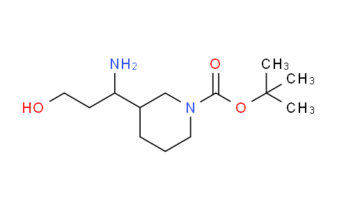 CAS No. 1420967-85-6, tert-butyl 3-(1-amino-3-hydroxypropyl)piperidine-1-carboxylate