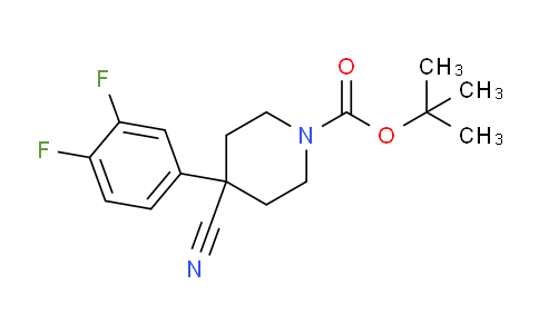 CAS No. 906369-56-0, tert-butyl 4-cyano-4-(3,4-difluorophenyl)piperidine-1-carboxylate