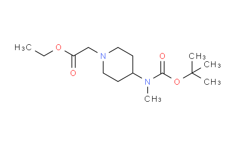 CAS No. 874842-63-4, ethyl 2-(4-((tert-butoxycarbonyl)(methyl)amino)piperidin-1-yl)acetate