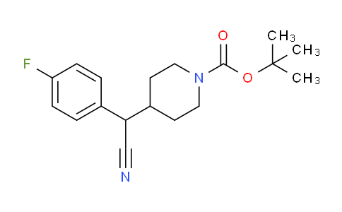 CAS No. 1824014-64-3, tert-butyl 4-(cyano(4-fluorophenyl)methyl)piperidine-1-carboxylate