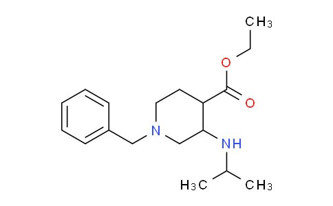 CAS No. 1044561-26-3, ethyl 1-benzyl-3-(isopropylamino)piperidine-4-carboxylate