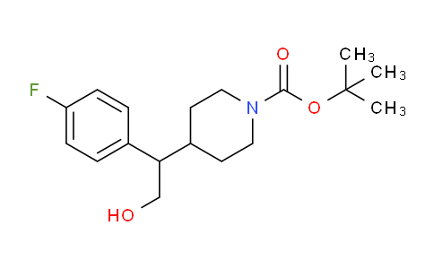 CAS No. 1823822-82-7, tert-butyl 4-(1-(4-fluorophenyl)-2-hydroxyethyl)piperidine-1-carboxylate