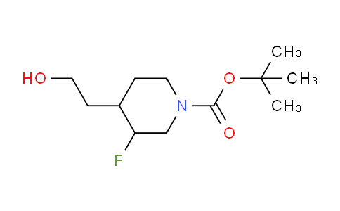 CAS No. 1334415-21-2, tert-butyl 3-fluoro-4-(2-hydroxyethyl)piperidine-1-carboxylate