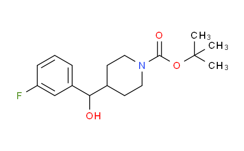 CAS No. 269741-30-2, tert-butyl 4-((3-fluorophenyl)(hydroxy)methyl)piperidine-1-carboxylate