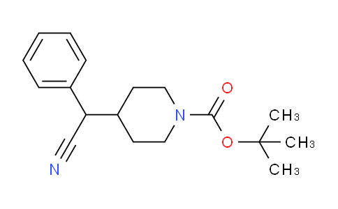 CAS No. 1379452-58-0, tert-butyl 4-(cyano(phenyl)methyl)piperidine-1-carboxylate