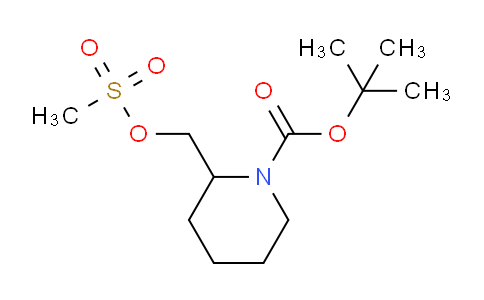 CAS No. 1823858-77-0, tert-butyl 2-(((methylsulfonyl)oxy)methyl)piperidine-1-carboxylate