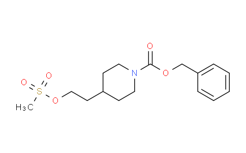CAS No. 160809-42-7, benzyl 4-(2-((methylsulfonyl)oxy)ethyl)piperidine-1-carboxylate