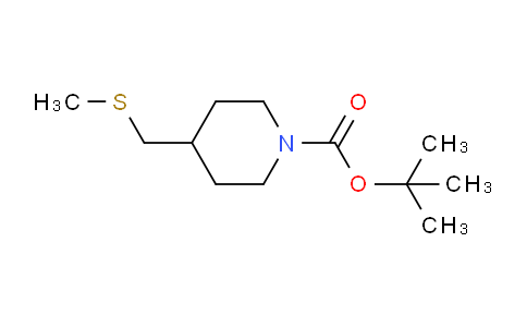 CAS No. 597563-38-7, tert-butyl 4-((methylthio)methyl)piperidine-1-carboxylate