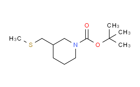 CAS No. 1871771-66-2, tert-butyl 3-((methylthio)methyl)piperidine-1-carboxylate