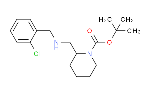 CAS No. 1694002-47-5, tert-butyl 2-(((2-chlorobenzyl)amino)methyl)piperidine-1-carboxylate