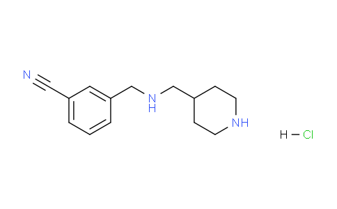 CAS No. 1541405-70-2, 3-(((piperidin-4-ylmethyl)amino)methyl)benzonitrile hydrochloride