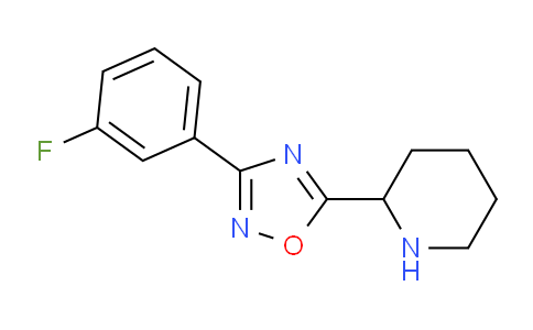 CAS No. 1154345-08-0, 2-[3-(3-Fluorophenyl)-1,2,4-oxadiazol-5-yl]piperidine