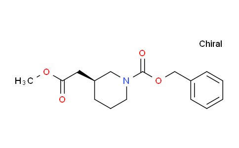 CAS No. 1253792-17-4, (S)-Benzyl 3-(2-methoxy-2-oxoethyl)piperidine-1-carboxylate