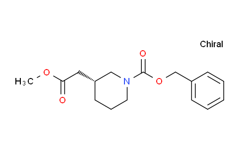 CAS No. 1253792-11-8, (R)-Benzyl 3-(2-methoxy-2-oxoethyl)piperidine-1-carboxylate