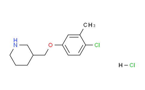 CAS No. 1220018-94-9, 3-((4-Chloro-3-methylphenoxy)methyl)piperidine hydrochloride