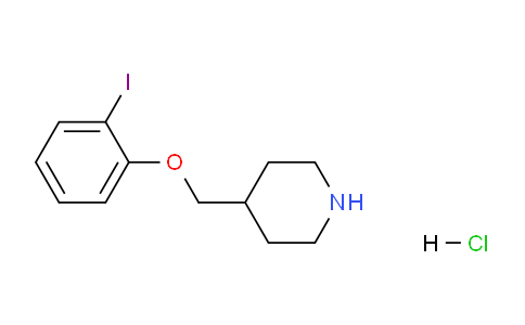 CAS No. 1220034-66-1, 4-((2-Iodophenoxy)methyl)piperidine hydrochloride