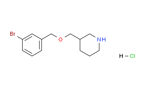 CAS No. 1219977-39-5, 3-(((3-Bromobenzyl)oxy)methyl)piperidine hydrochloride