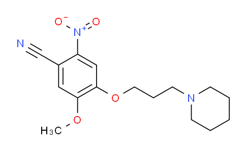 CAS No. 934191-96-5, 5-Methoxy-2-nitro-4-(3-(piperidin-1-yl)propoxy)benzonitrile