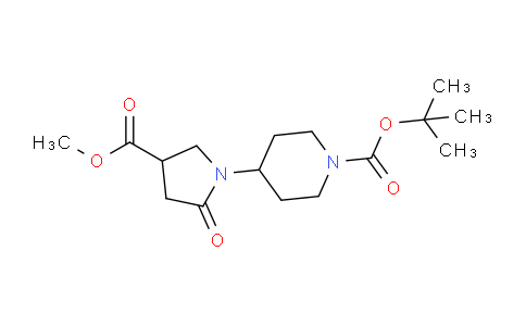 CAS No. 937601-48-4, tert-Butyl 4-(4-(methoxycarbonyl)-2-oxopyrrolidin-1-yl)piperidine-1-carboxylate