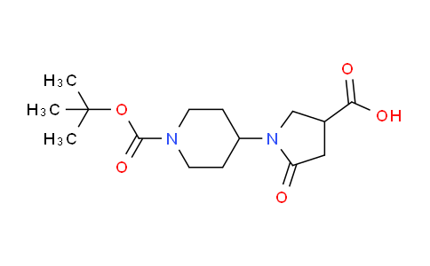 CAS No. 937601-51-9, 1-(1-(tert-Butoxycarbonyl)piperidin-4-yl)-5-oxopyrrolidine-3-carboxylic acid