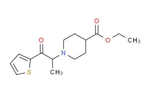 924868-90-6 | Ethyl 1-(1-oxo-1-(thiophen-2-yl)propan-2-yl)piperidine-4-carboxylate