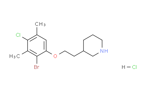 CAS No. 1219956-84-9, 3-(2-(2-Bromo-4-chloro-3,5-dimethylphenoxy)ethyl)piperidine hydrochloride