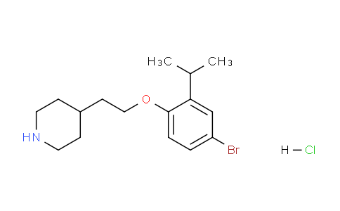 CAS No. 1219982-85-0, 4-(2-(4-Bromo-2-isopropylphenoxy)ethyl)piperidine hydrochloride