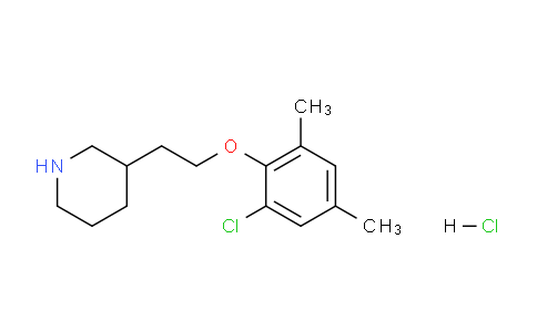 CAS No. 1220030-08-9, 3-(2-(2-Chloro-4,6-dimethylphenoxy)ethyl)piperidine hydrochloride