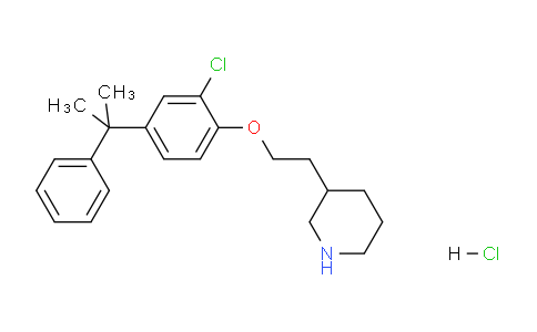 CAS No. 1219956-95-2, 3-(2-(2-Chloro-4-(2-phenylpropan-2-yl)phenoxy)ethyl)piperidine hydrochloride