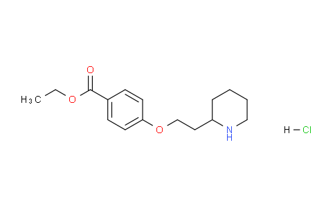 CAS No. 1219964-52-9, Ethyl 4-(2-(piperidin-2-yl)ethoxy)benzoate hydrochloride