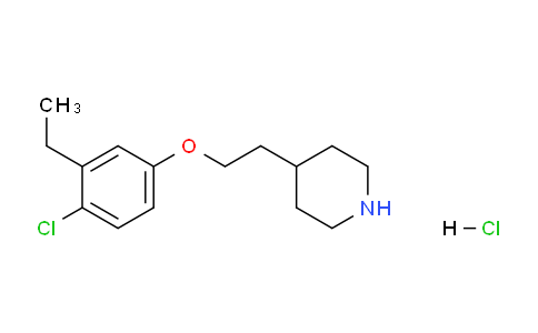 CAS No. 1220034-24-1, 4-(2-(4-Chloro-3-ethylphenoxy)ethyl)piperidine hydrochloride