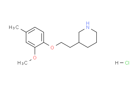 CAS No. 1219963-93-5, 3-(2-(2-Methoxy-4-methylphenoxy)ethyl)piperidine hydrochloride